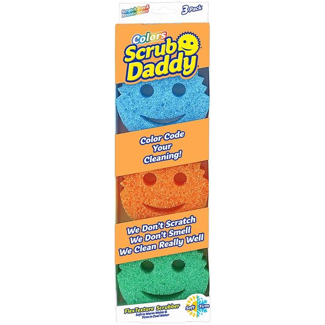 Scrub Daddy Colors Sponge, 3 Per Pack
