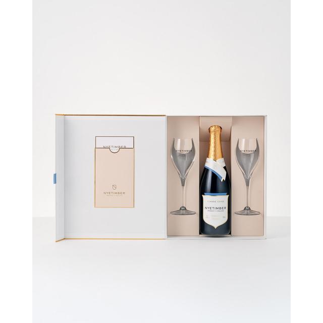 Nyetimber Classic Cuvee + Two Glasses Gift Pack, 75cl