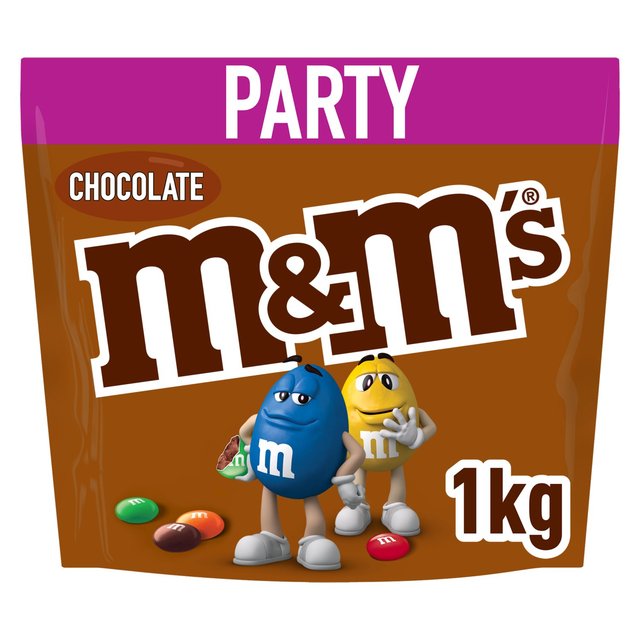M & M’s Milk Chocolate Party Mix Bulk Snack Bag, 1kg