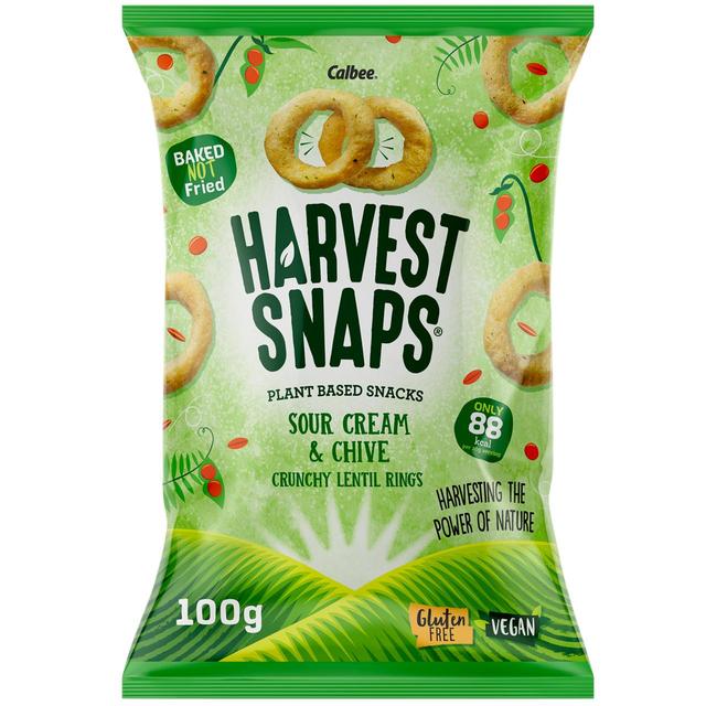 Seabrook Harvest Snaps Lentil Ring Sour Cream & Chive Sharing Bag, 100g