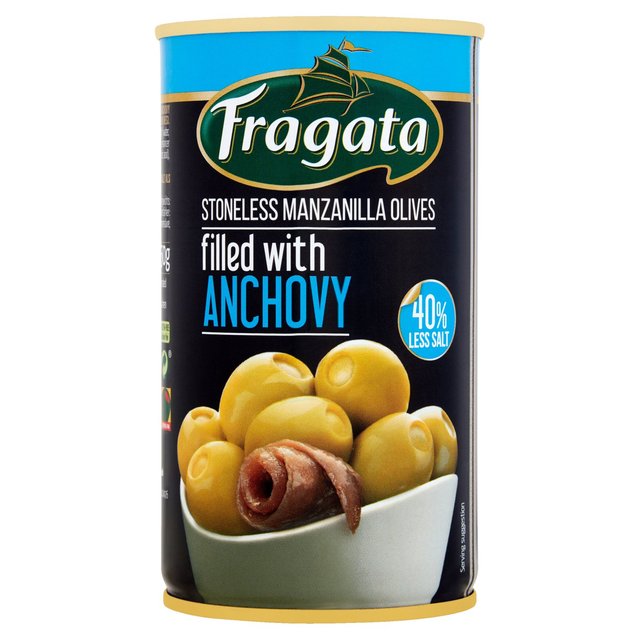 Fragata Olives Stuffed With Anchovy Reduced Salt, 350g