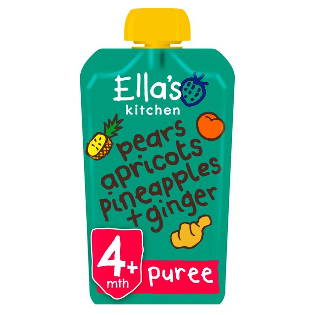 Ella’s Kitchen Organic Pear, Apricot, Pineapple, Ginger 4+ Months, 120g