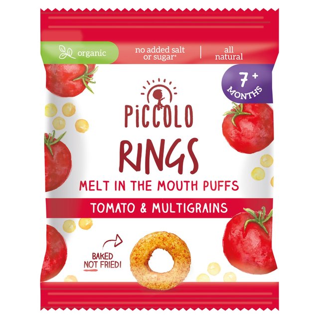 Piccolo Organic Tomato Multigrain Ring Puffs 7 Months, 15g
