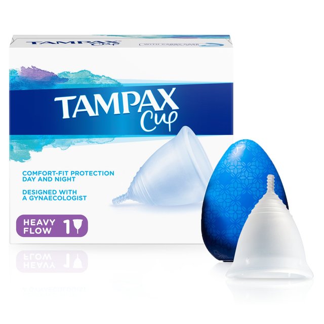 Tampax, One Size, White Menstrual Cup Heavy Flow