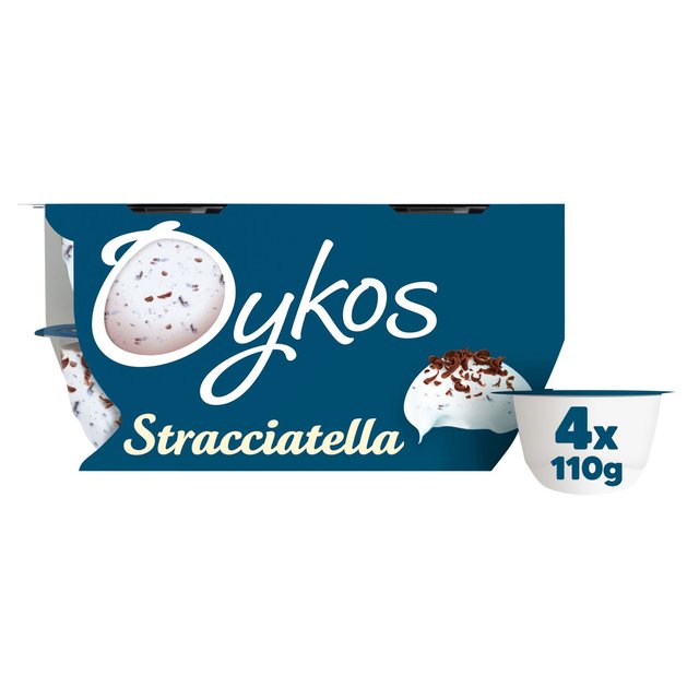 Oykos Stracciatella Luxury Greek Style Yoghurt, 4 x 110g