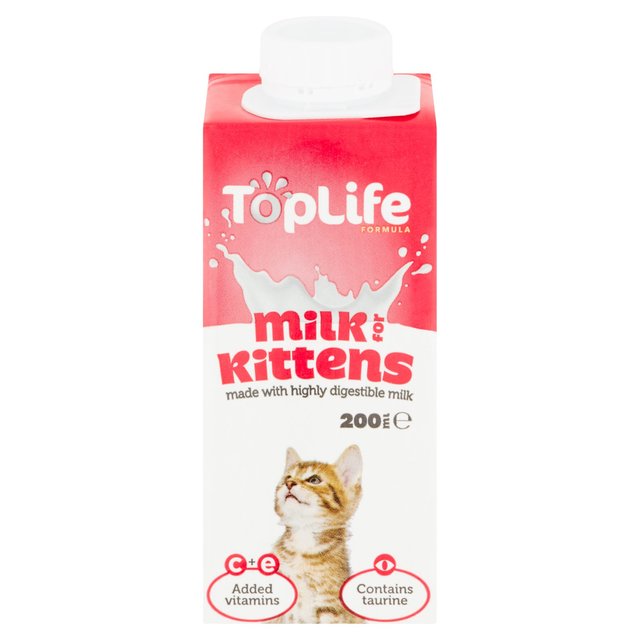 TopLife Lactose Reduced Cows Milk for Kittens, 200ml