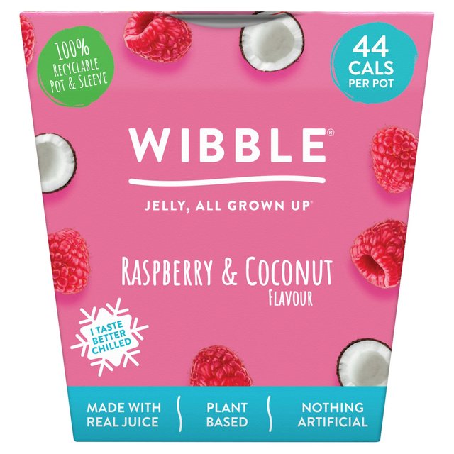 Wibble Raspberry & Coconut Jelly Pot, 150g