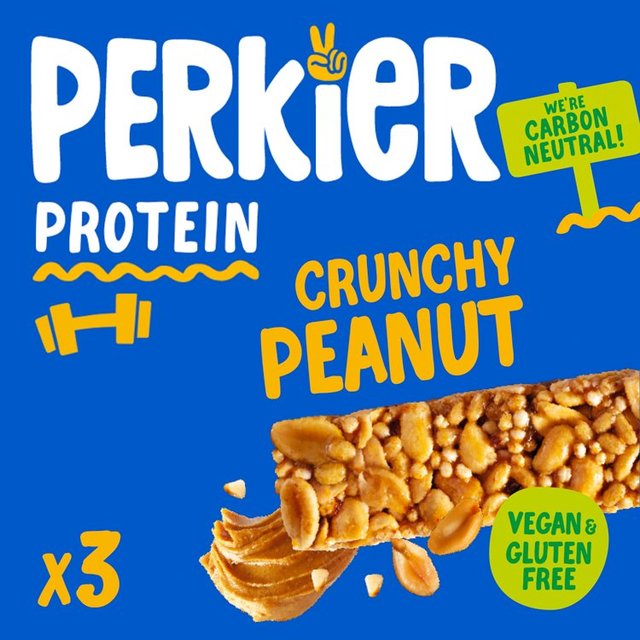 Perkier Crunchy Peanut Protein Bars, 3 x 35g