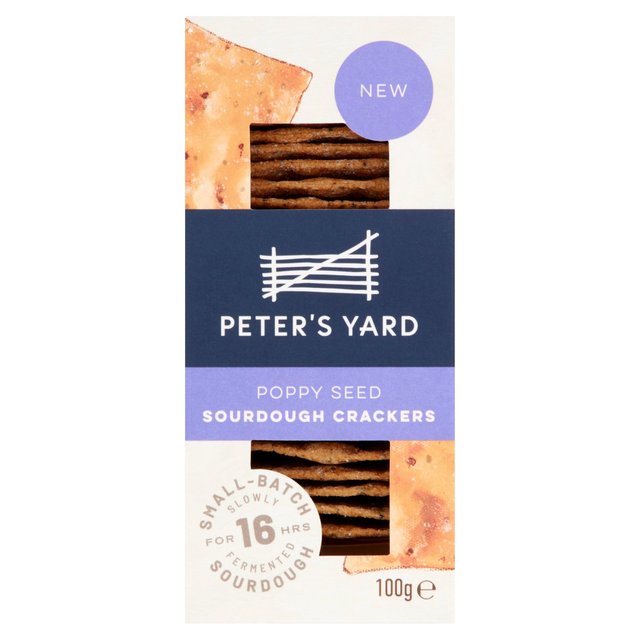 Peter’s Yard Poppy Seed Sourdough Crackers, 100g
