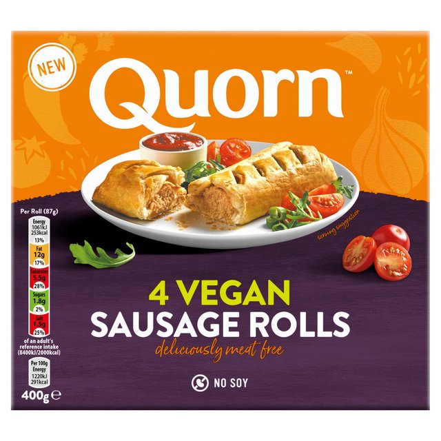 Quorn 400g Vegan 4 Sausage Rolls