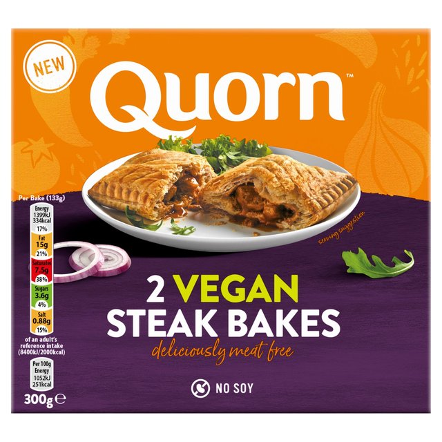 Quorn 300g Vegan 2 Steak Bakes