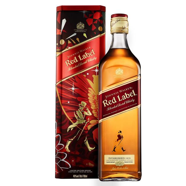 Johnnie Walker Red Label Blended Scotch Whisky Tin Gift Pack, 70cl