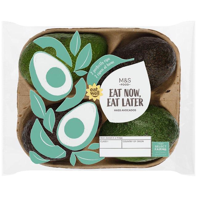 M & S Eat Now Eat Later Hass Avocados, 4 Per Pack