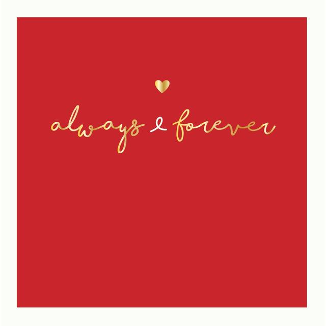 Pigment Always and Forever Valentine’s Day Card, Size: 16x17.6cm