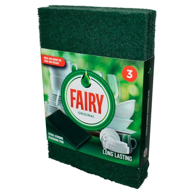 Fairy Original Extra Strong Scourer Pad, 3 Per Pack