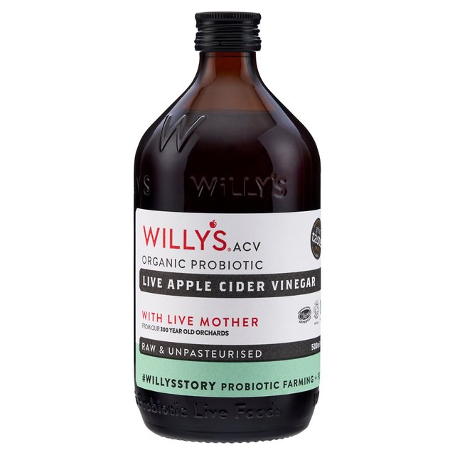 Willy’s Organic Live Apple Cider Vinegar With ’The Mother’, 500ml