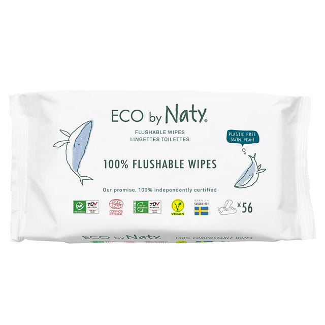 Eco By Naty Flushable Baby Wipes, 56 Per Pack
