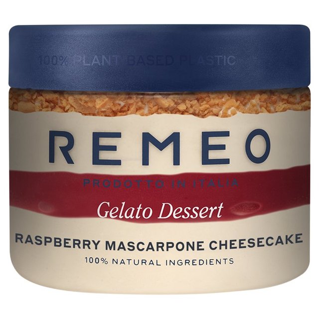 Remeo Gelato Dessert Mascarpone With Raspberry & Biscuits, 430ml