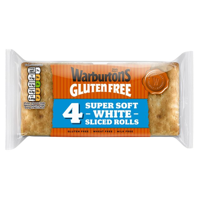 Warburtons Gluten Free White Square Rolls, 4 Per Pack
