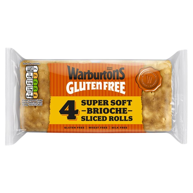 Warburtons Gluten Free Brioche Rolls, 4 Per Pack