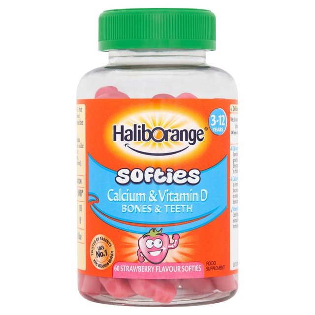 Haliborange Kid’s Softies Calcium & Vitamin D Strawberry Gummies 3-12 Years