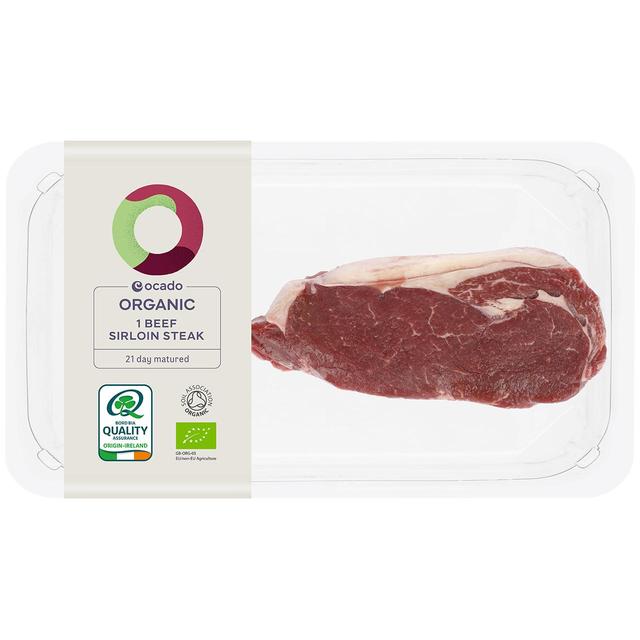 Ocado Organic 1 Beef Sirloin Steak, 225g