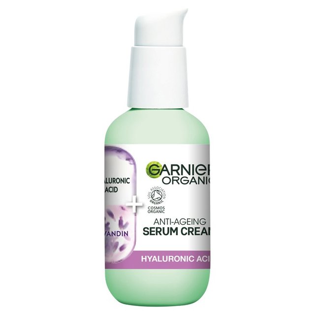 Garnier Cruelty-free Organic Lavandin & Hyaluronic Acid Serum Cream 2in1 Formula, 50ml
