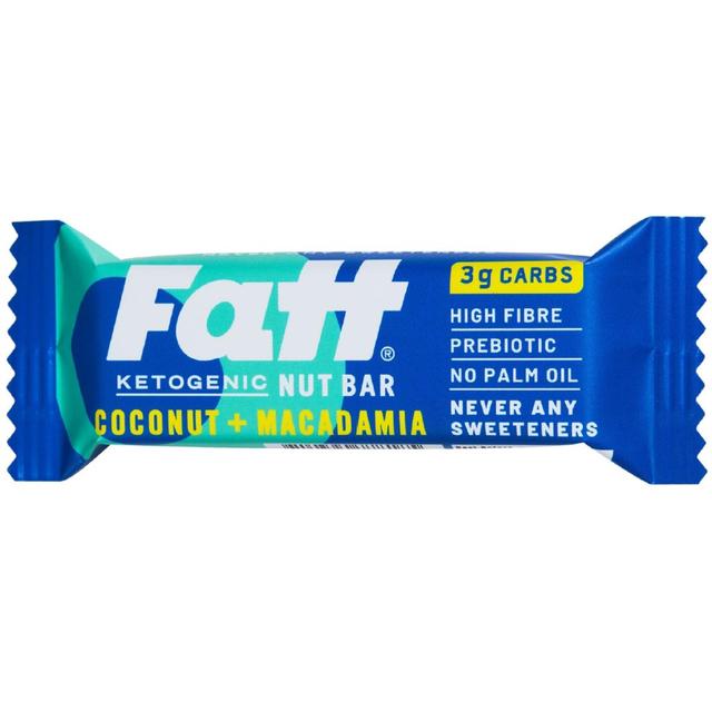 Fatt Coconut & Macadamia Ketogenic Nut Bar, 30g