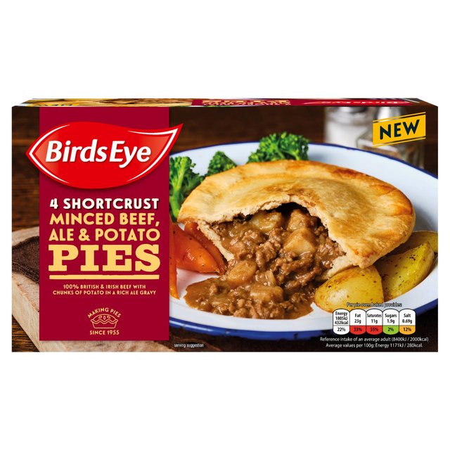 Birds Eye 4 Minced Beef, Ale & Potato Pies, 620g