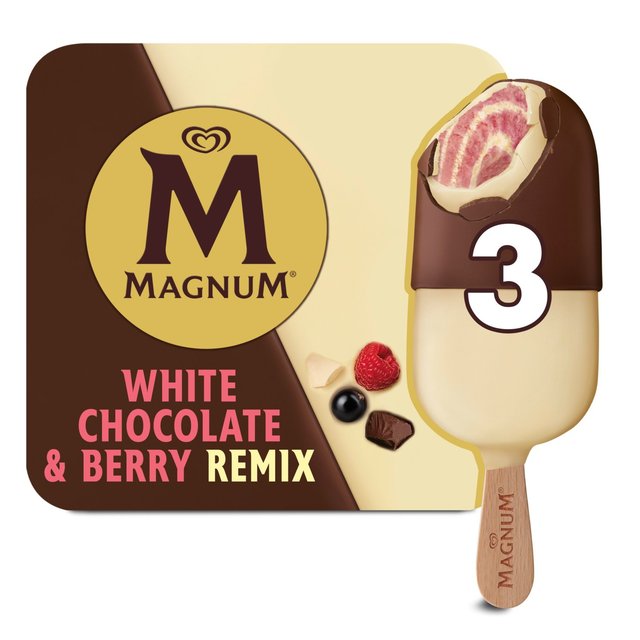 Magnum Remix White Berry Ice Cream, 270ml, 3 x 90ml