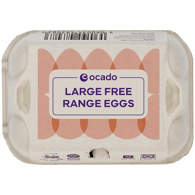 Ocado Large Free Range Eggs, 6 Per Pack
