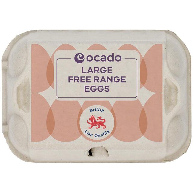 Ocado Large Free Range Eggs, 6 Per Pack