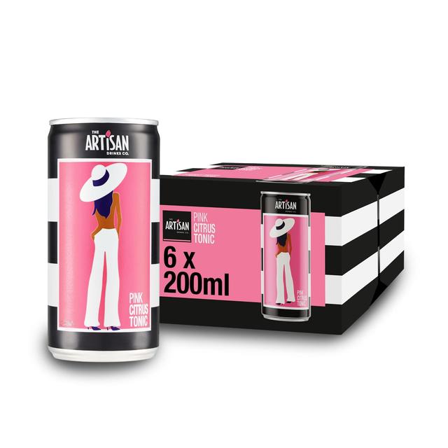 Artisan Drinks Co. Pink Citrus Tonic Cans, 6 x 200ml