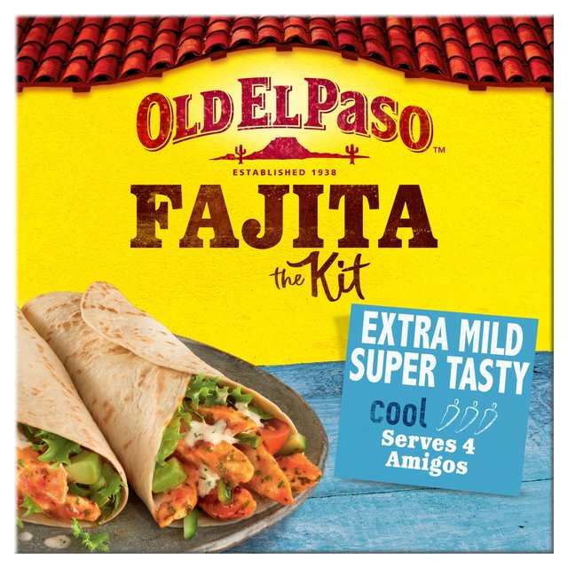 Old El Paso Mexican Extra Mild Super Tasty Fajita Kit, 476g