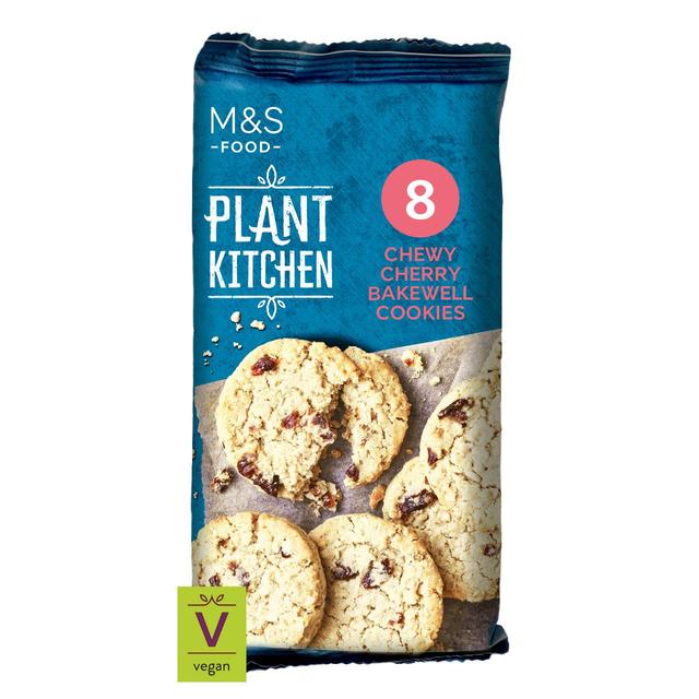 M & S Plant Kitchen Cherry Bakewell Cookies, 300g, 200g