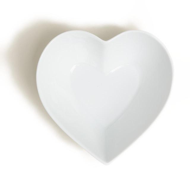 M & S Maxim Small Heart Serving Bowl, White