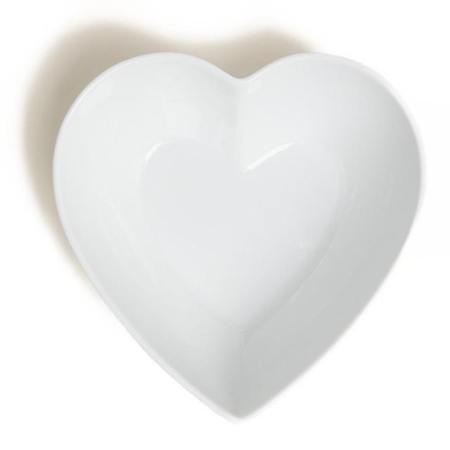 M & S Maxim Heart Serving Bowl, One Size, White