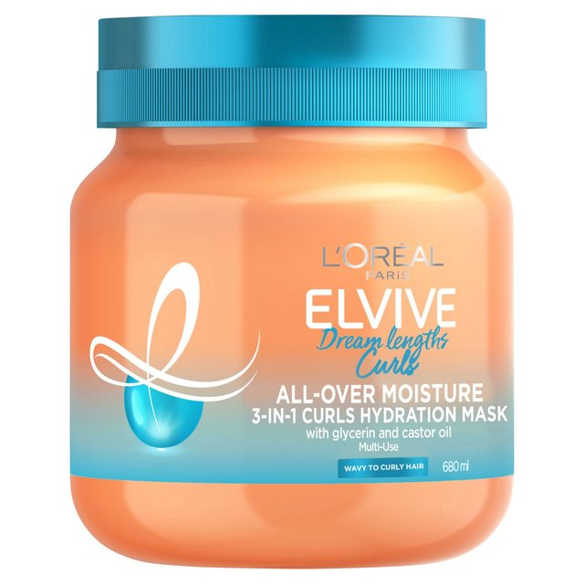 L’Oreal Elvive Dream Lengths 3-in-1 Curls Hydration Mask, 650ml