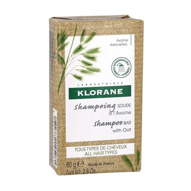 Klorane Softening Solid Shampoo Bar With Oat Milk for the Whole Family, 80g