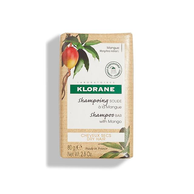 Klorane Nourishing Solid Shampoo Bar With Mango for Dry Hair, 80g