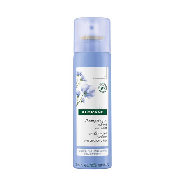 Klorane Volumising Dry Shampoo With Organic Flax Fibre for Fine, Limp Hair, 200ml