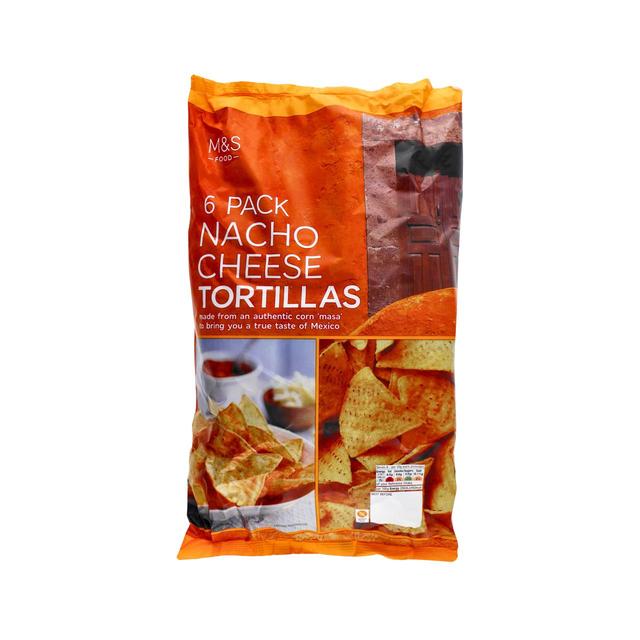M & S Nacho Cheese Tortilla Chips Multipack, 6 x 30g