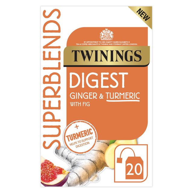 Twinings Superblends Digest Tea With Ginger & Turmeric, 20 Per Pack