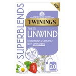 Twinings Superblends Unwind Tea with Strawberry, Camomile & Limeflower