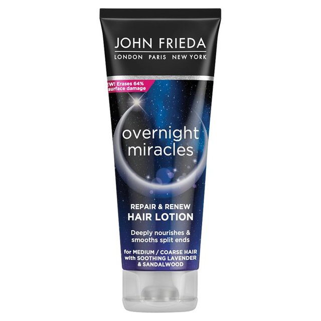 John Frieda Lavender Overnight Miracles Repair & Renew Leave In Hair Mask, 100ml