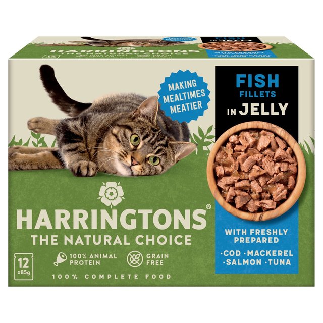 Harringtons Adult Wet Cat Food Fish in Jelly Multipack, 12 x 85g
