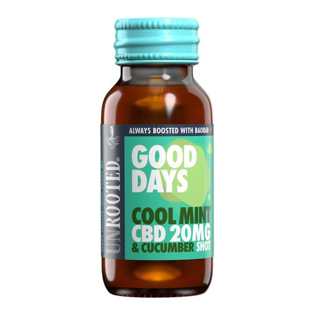 Unrooted Good Days Cool Mint, CBD 20mg & Cucumber Shot, 60ml