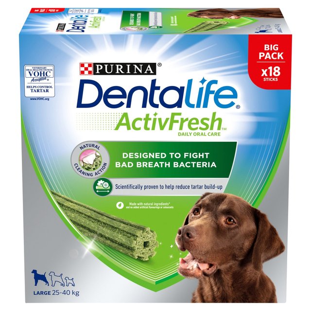 Dentalife ActivFresh Large Dog Treat Dental Stick, 18 Per Pack