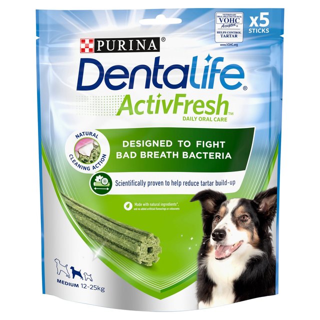 Dentalife ActivFresh Medium Dog Treat Dental Stick, 5 Per Pack