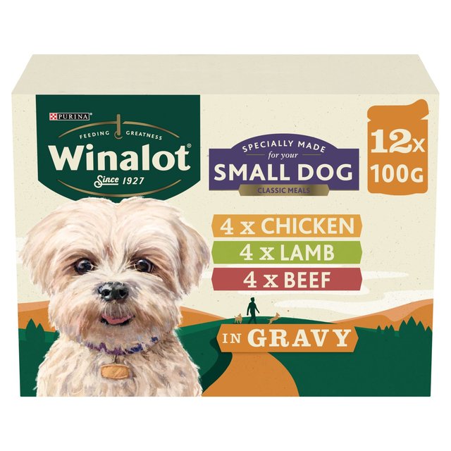 Winalot Small Dog Food Pouches Mixed in Gravy, 12 x 100g